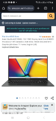 Asus vivobook Go, Ram-8, Gen-13th, core-i3